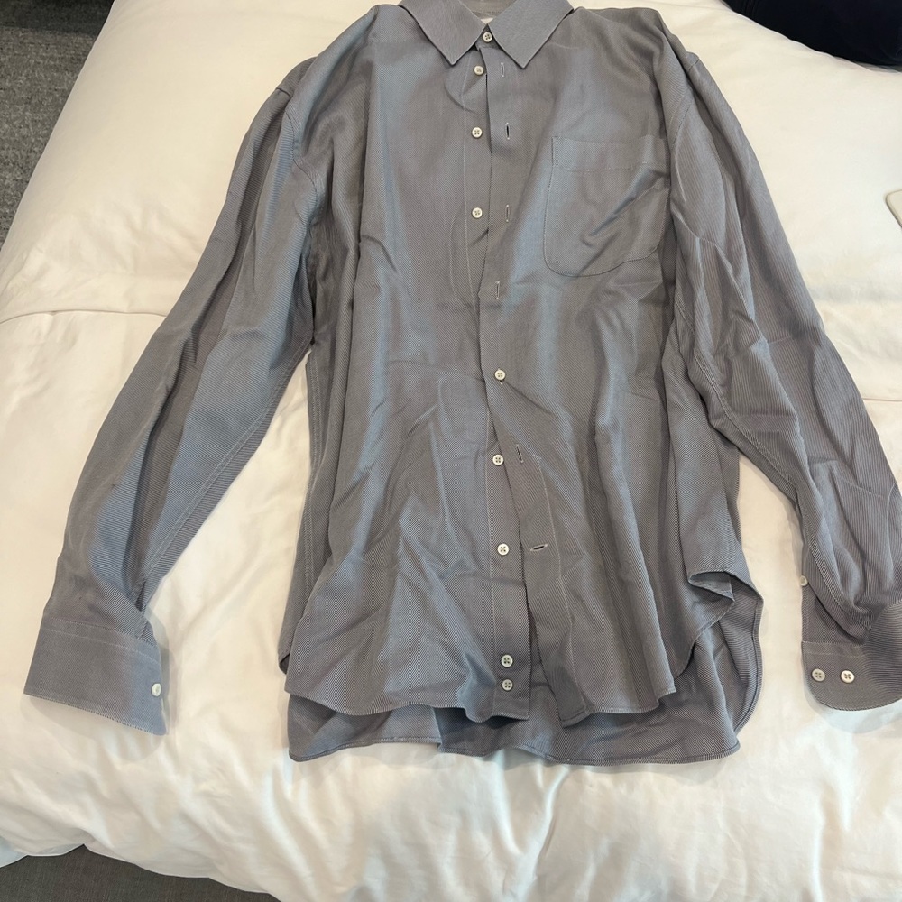 Armani Collezioni striped button down shirt size L